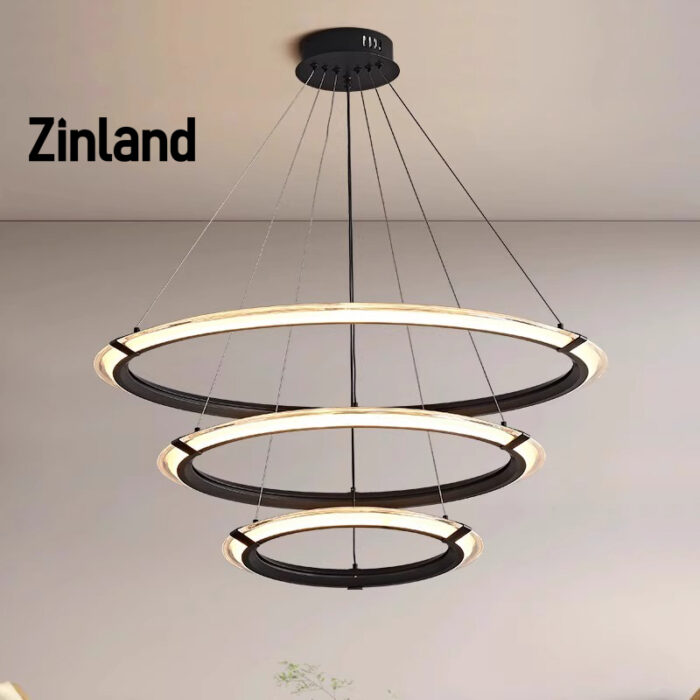 Multi layer circular chandelier