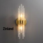 Bubble brass crystal wall lamp