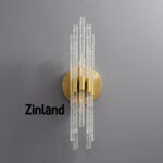 Bubble brass crystal wall lamp