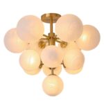 Warm grape ceiling lamp brass material