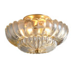 Brass Glass Aisle Bedroom Ceiling Light