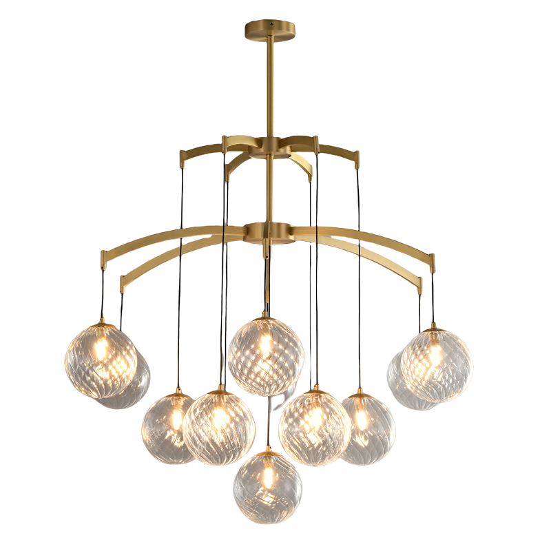 Magic Bean Molecule Brass Chandelier Dining Room Bedroom